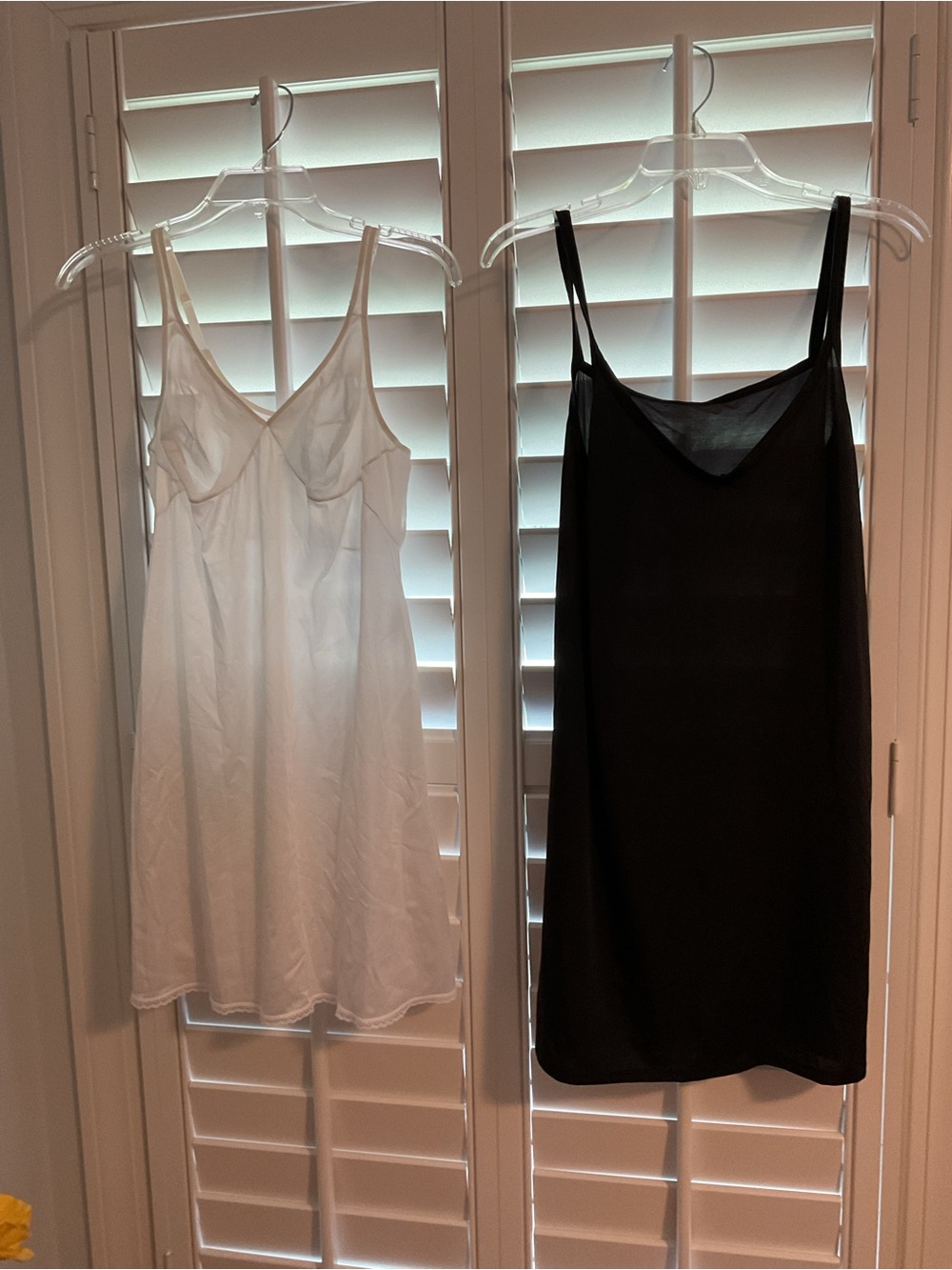 Vanity Fair Black Satin Slip/Vanity Fair White Satin Slip
